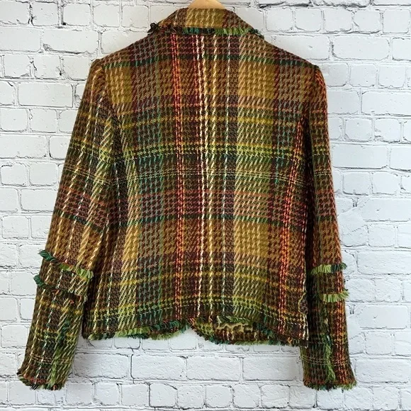 TRÈS JOLIE Tweed Jacket, Wool Blend, Size 8 - Picture 3 of 6